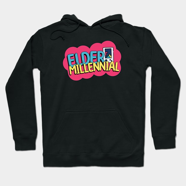 Elder Millennial Tetris Retro Gamer Hoodie by My Pet Minotaur